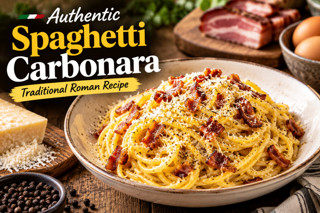 Authentic Spaghetti Carbonara (Traditional Roman Recipe)