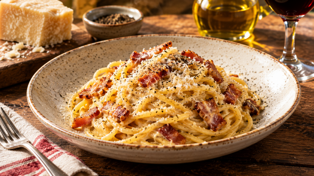 Authentic Spaghetti Carbonara (Traditional Roman Recipe)