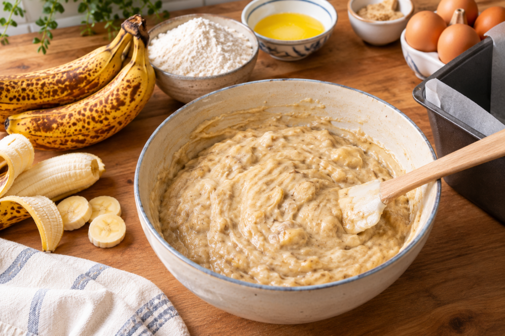 Banana Bread Preparation
