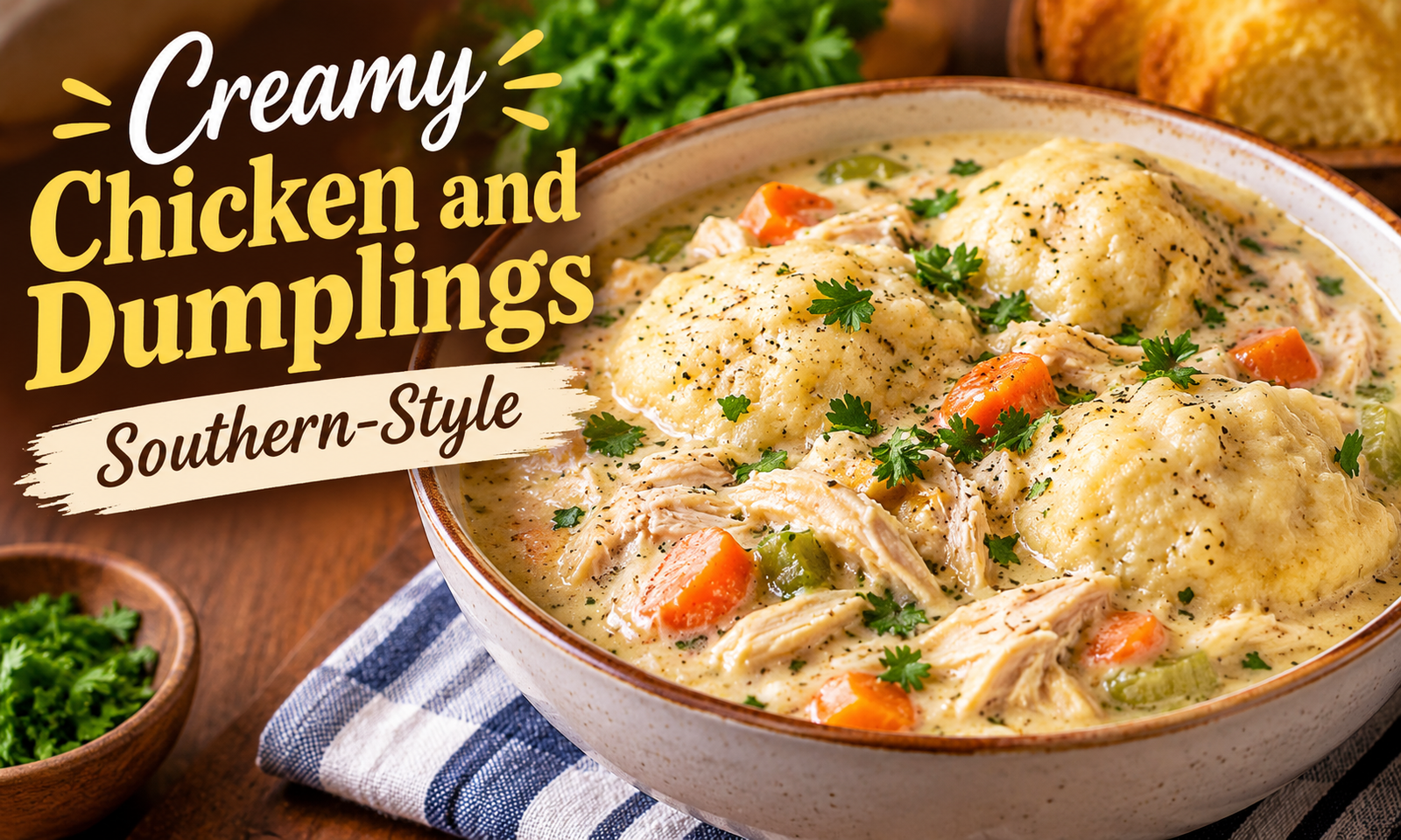 Creamy Chicken and Dumplings, Southern-Style