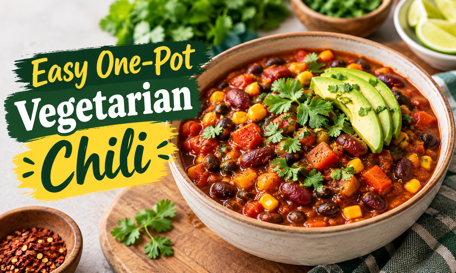 Easy One-Pot Vegetarian Chili