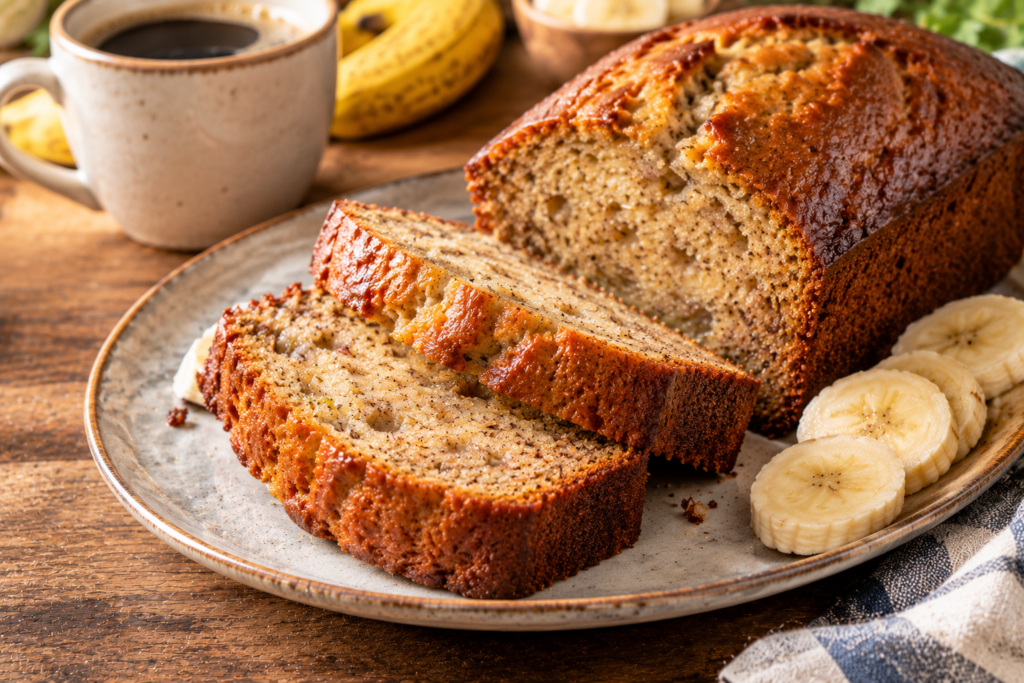 Finished Sliced Banana Bread