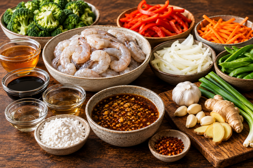 Fresh Ingredients & Sauce Preparation