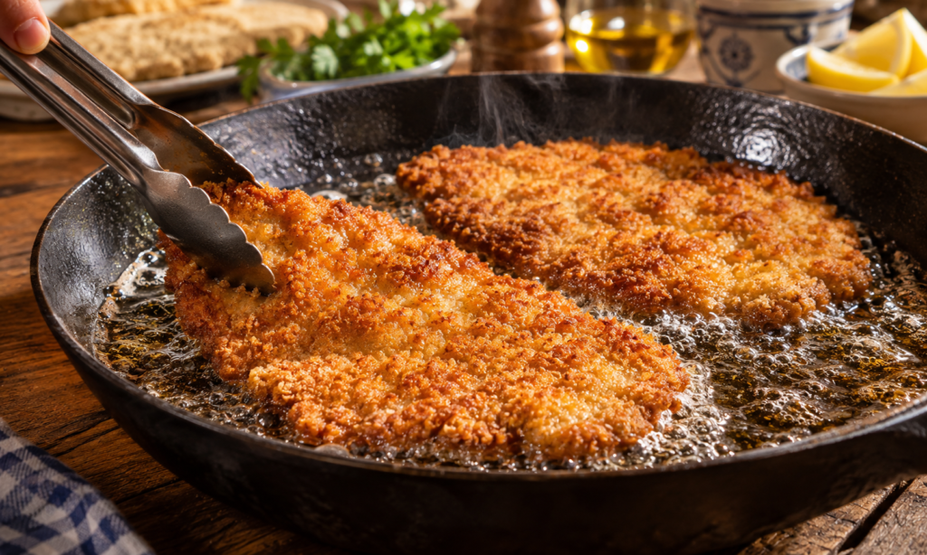 Frying the Schnitzel