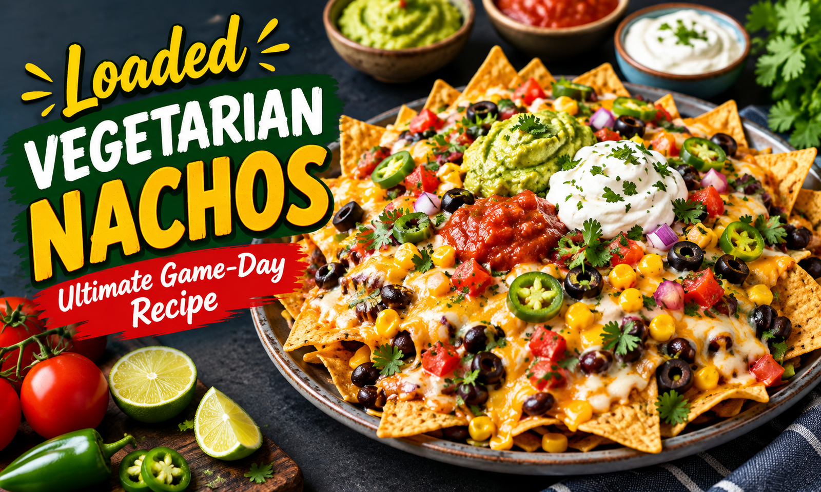 Loaded Vegetarian Nachos: Ultimate Game-Day Recipe